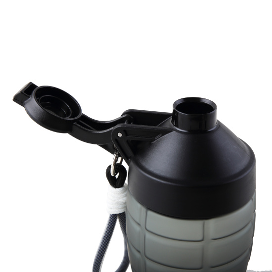 Бутылка, пластик, 600 мл, ассорти 3 вида, ручка-петля, шейкер, Граната, КОКОС, 252598