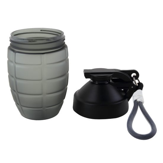 Бутылка, пластик, 600 мл, ассорти 3 вида, ручка-петля, шейкер, Граната, КОКОС, 252598