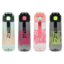 Бутылка, пластик, 700 мл, ассорти 4 вида, ручка-петля, Street music, КОКОС, 253553