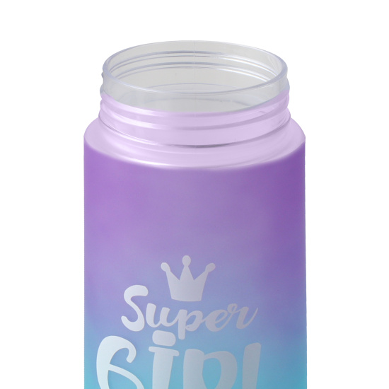 Бутылка, пластик, 700 мл, цвет градиент, Super girl, КОКОС, 252606