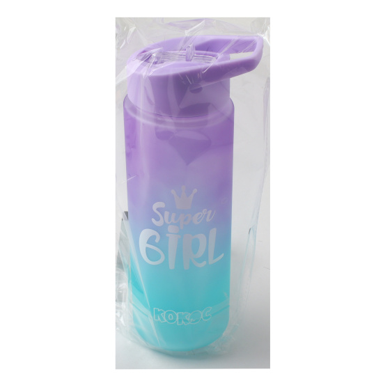 Бутылка, пластик, 700 мл, цвет градиент, Super girl, КОКОС, 252606