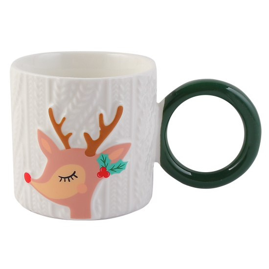 Кружка керамическая, 250 мл, ассорти 4 вида, Новый год, КОКОС, 253425