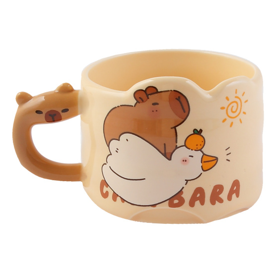 Кружка керамическая, 300 мл, ассорти 4 вида, Капибара, КОКОС, 253429