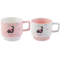 Кружка керамическая, кружка, 380 мл, ассорти 2 вида, Кошечка, КОКОС, 253414