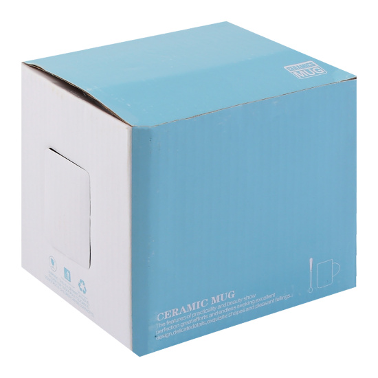 Кружка керамическая, 400 мл, крышка, ложка, ассорти 2 вида, Good life, КОКОС, 253403