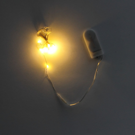 Гирлянда комнатная светодиодная, 20 ламп, 2 м, цвет нити серебро, белый теплый ЛЬДИНКА 200243