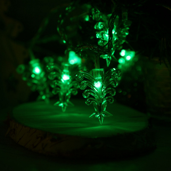 Гирлянда комнатная светодиодная, 40 ламп, 5м, цвет нити прозрачный, зеленый Елочки Morozco Э231801