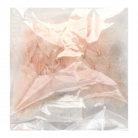 Украшение Адажио 12 см, пенопласт пух, цвет розовый ЛЬДИНКА 201045