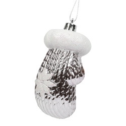 Украшение Варежка 9см пластик ЛЬДИНКА 253350 розовый