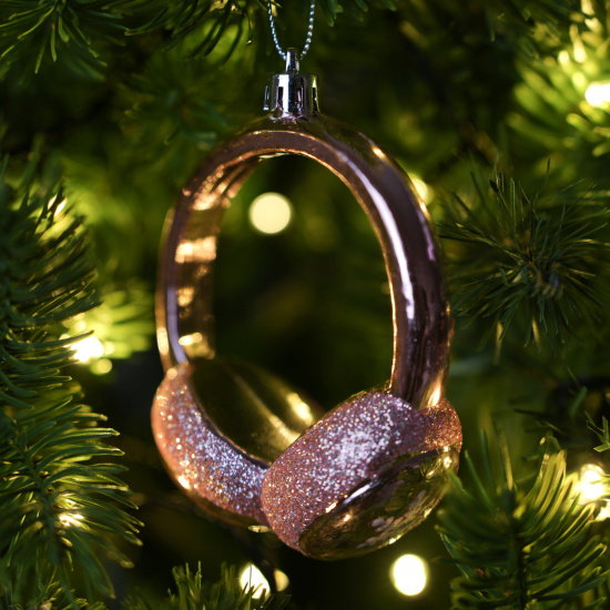 Украшение, Наушники, 10,5 см, пластик, цвет розовый, ЛЬДИНКА, 253351