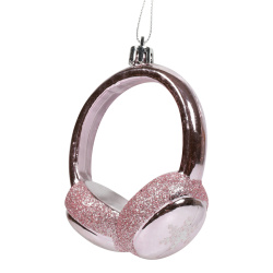 Украшение Наушники 10,5см пластик ЛЬДИНКА 253351 розовый