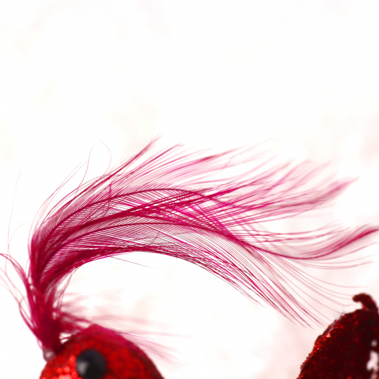 Украшение Птичка 18 см, пенопласт, цвет красный ЛЬДИНКА 183453
