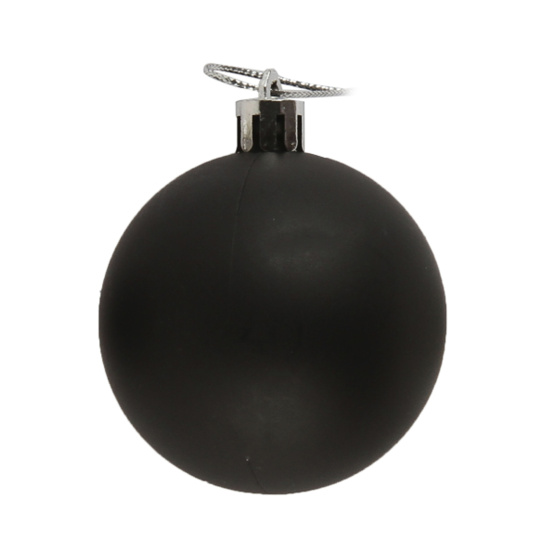 Набор украшений, Шары, Микс, 6 см, 16 шт, пластик, цвет черный/белый, ЛЬДИНКА, 212446