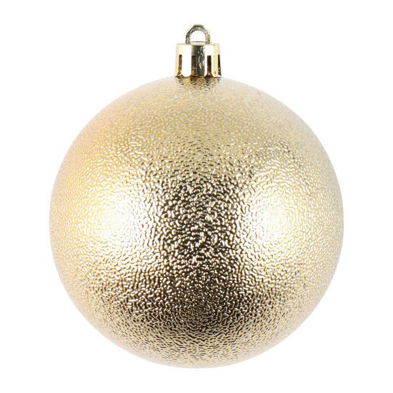 Набор украшений, Шары, Мерцание, 8 см, 6 шт, пластик, цвет золото, ЛЬДИНКА, 253219