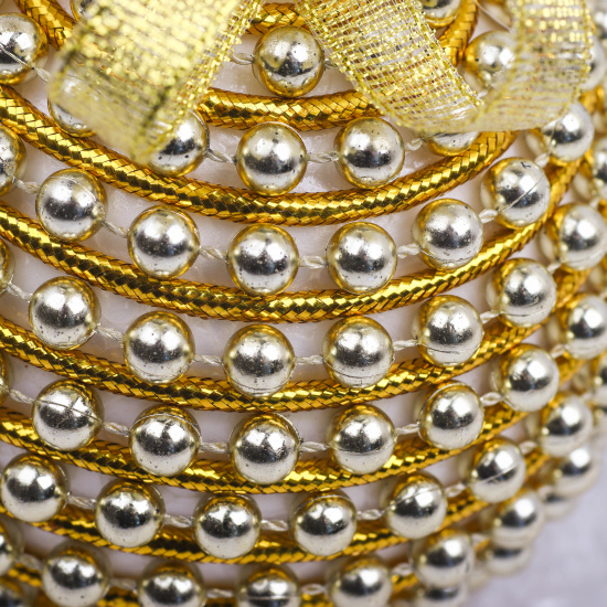 Набор украшений Beads 10 см, 2 шт, пластик, цвет золото ЛЬДИНКА 212565
