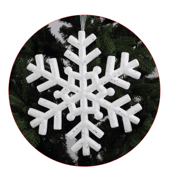 Украшение снежинки, 29 см, пенопласт, цвет белый ЛЬДИНКА 180035-2