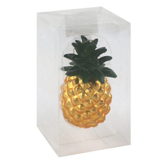 Украшение, Pineapple, 10 см, стекло, цвет золото, ЛЬДИНКА, 200199