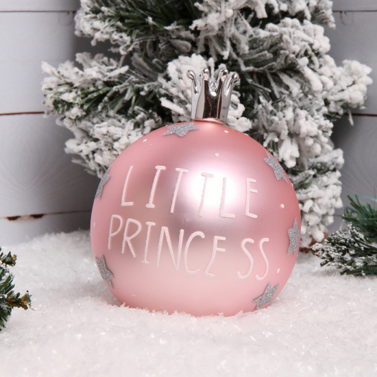 Украшение Little princess 10 см, стекло, цвет розовый ЛЬДИНКА 200094