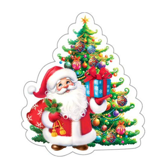 Плакат, фигурный, 11 см, самоклеящийся, блестки, лакирование выборочное, Мир открыток, 7-66-5223А