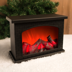 Фигура светодиодная музыкальная, Камин, 28*20*12 см, пластик, ЛЬДИНКА, 217846