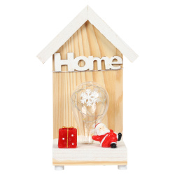 Фигура светодиодная, Home, 8*17,5 см, дерево, стекло, ЛЬДИНКА, 217839