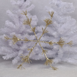 Фигура светодиодная Снежинка 60 см, подсветка, металл, цвет золото ЛЬДИНКА 217515
