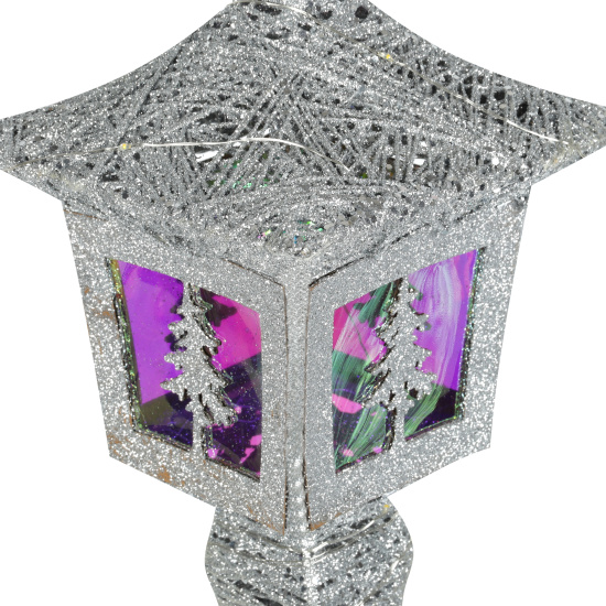 Фигура светодиодная, Фонарь, 90 см, подсветка, металл, ткань, цвет серебро, ЛЬДИНКА, 217531