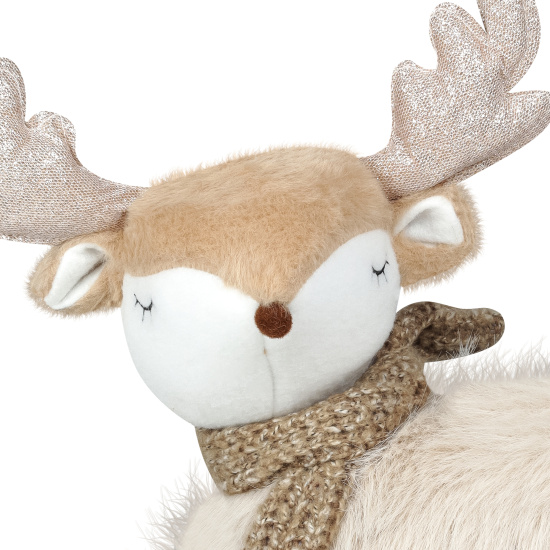 Украшение Кукла, Лось, 37 см, текстиль, бежевый, ЛЬДИНКА, 253259