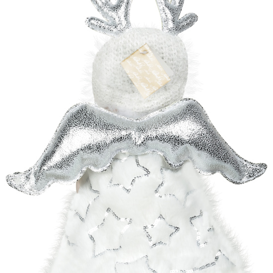 Украшение Кукла, Девочка-ангел, 40 см, текстиль, пластик, подсветка, белый, ЛЬДИНКА, 217529