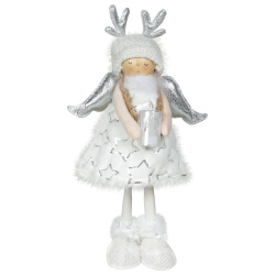 Украшение Кукла Девочка-ангел 40см светодиодное ЛЬДИНКА 217529 белый
