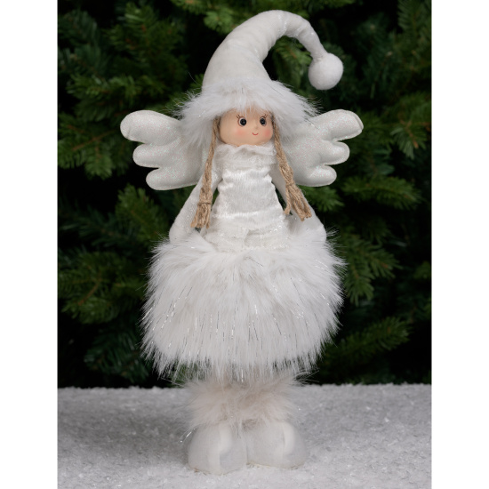 Украшение Кукла, Девочка-ангел, 43 см, текстиль, пластик, белый, ЛЬДИНКА, 253253