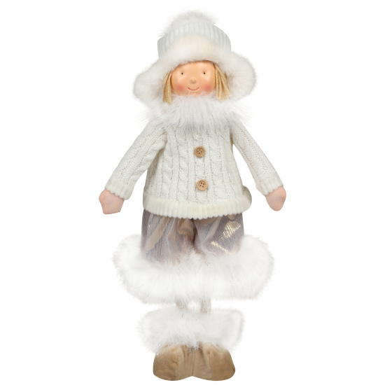 Украшение Кукла, Северный мальчик, 42 см, текстиль, пластик, белый, ЛЬДИНКА, 253255