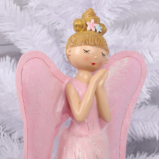 Украшение Кукла Девочка-ангел 54 см, текстиль, пластик, подсветка ЛЬДИНКА 217506