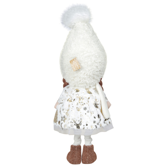 Украшение Кукла, Девочка в шапочке, 55 см, ткань, белый, ЛЬДИНКА, 253260