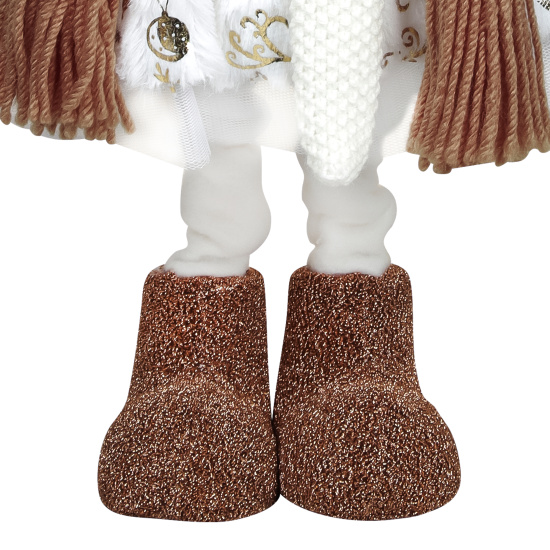 Украшение Кукла, Девочка в шапочке, 55 см, ткань, белый, ЛЬДИНКА, 253260