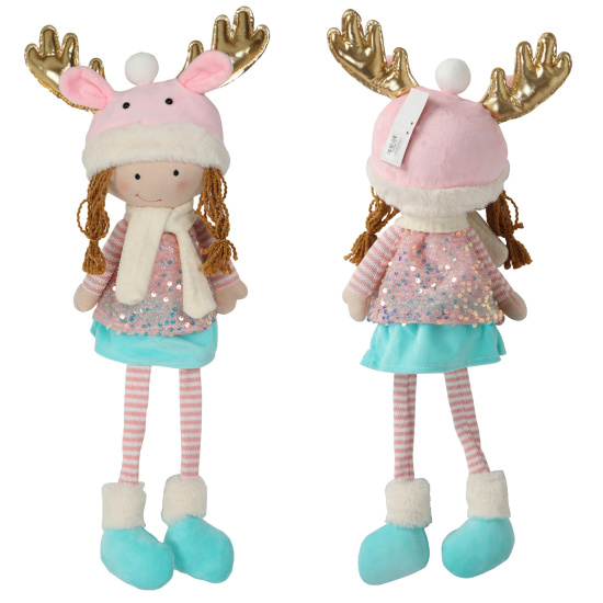 Украшение Кукла, Девочка в шапочке, 62 см, ткань, ЛЬДИНКА, 242228