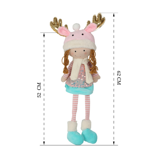 Украшение Кукла, Девочка в шапочке, 62 см, ткань, ЛЬДИНКА, 242228