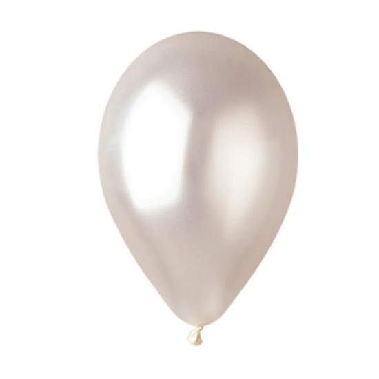 Шар воздушный латекс, 13см, цвет белый металлик, 100шт BELBAL 1102-0431