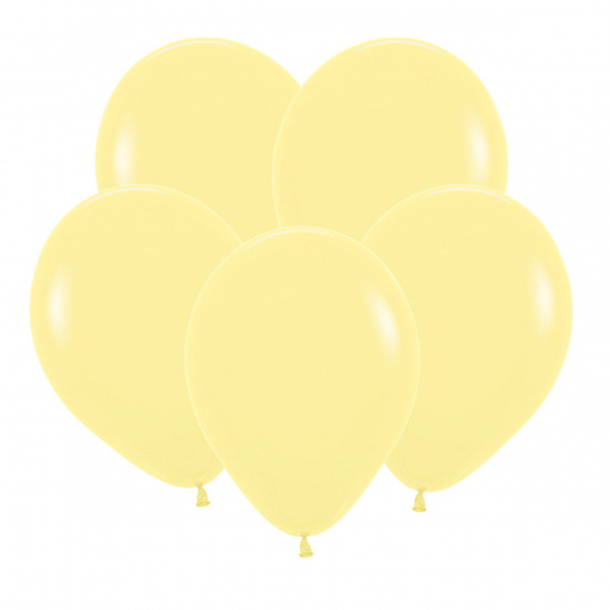 Шар воздушный латекс, 30см, цвет желтый, 100шт Macaroon Pastel КОКОС 210114