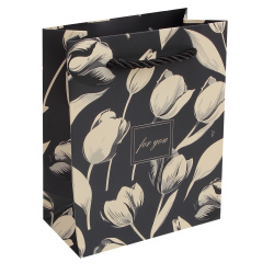 Пакет подарочный 11*14*6 Тюльпаны матовая ламинация выб лак 210г/м2 FIORENZO 253662