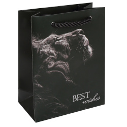 Пакет подарочный, Black Lion, 11*14*6 см, картон, ручка шнурок, FIORENZO, 253671
