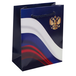 Пакет подарочный, Россия, 11*14*6 см, картон, ручка шнурок, KLERK, 253680