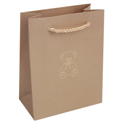 Пакет подарочный, Bear, 11*14*6 см, картон, ручка шнурок, КОКОС, 253689