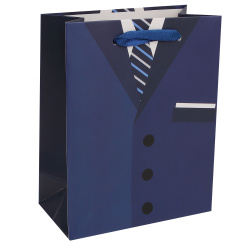 Пакет подарочный, Classic, 11*14*6 см, картон, ручка лента, КОКОС, 253692