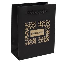 Пакет подарочный 11*14*6 Леопард матовая ламинация выб лак 210г/м2 FIORENZO 253677