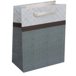 Пакет подарочный, Two color, 11*14*6 см, картон, ручка лента, КОКОС, 253695