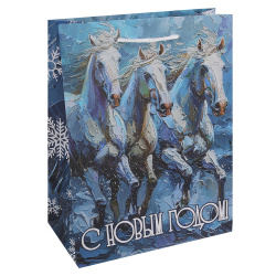 Пакет подарочный, 18*23*10 см, картон, ручка шнурок, Феникс-Презент, 95706FE