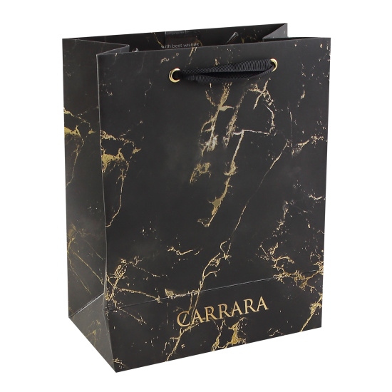 Пакет подарочный 18*23*10 BrunoVisconti Carrara Black 2-851/12