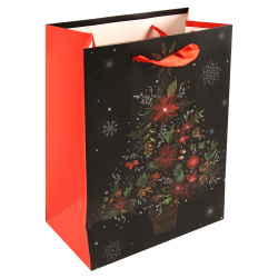 Пакет подарочный Christmas Tree 18*21*10 см, картон, ручка лента КОКОС 213530