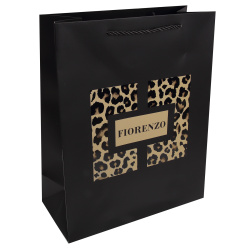 Пакет подарочный 26*32*12 Леопард матовая ламинация выб лак 210г/м2 FIORENZO 253679
